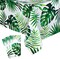 3 Pcs Hawaiian Luau Party Tablecloth Tropical Palm Leaves Table Covers 54 x 108 Inch
